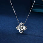[LUXE JEWELRY]LOOP NECKLACE FULL MOTIF DIAMOND 16MM MULTIPLE COLORS