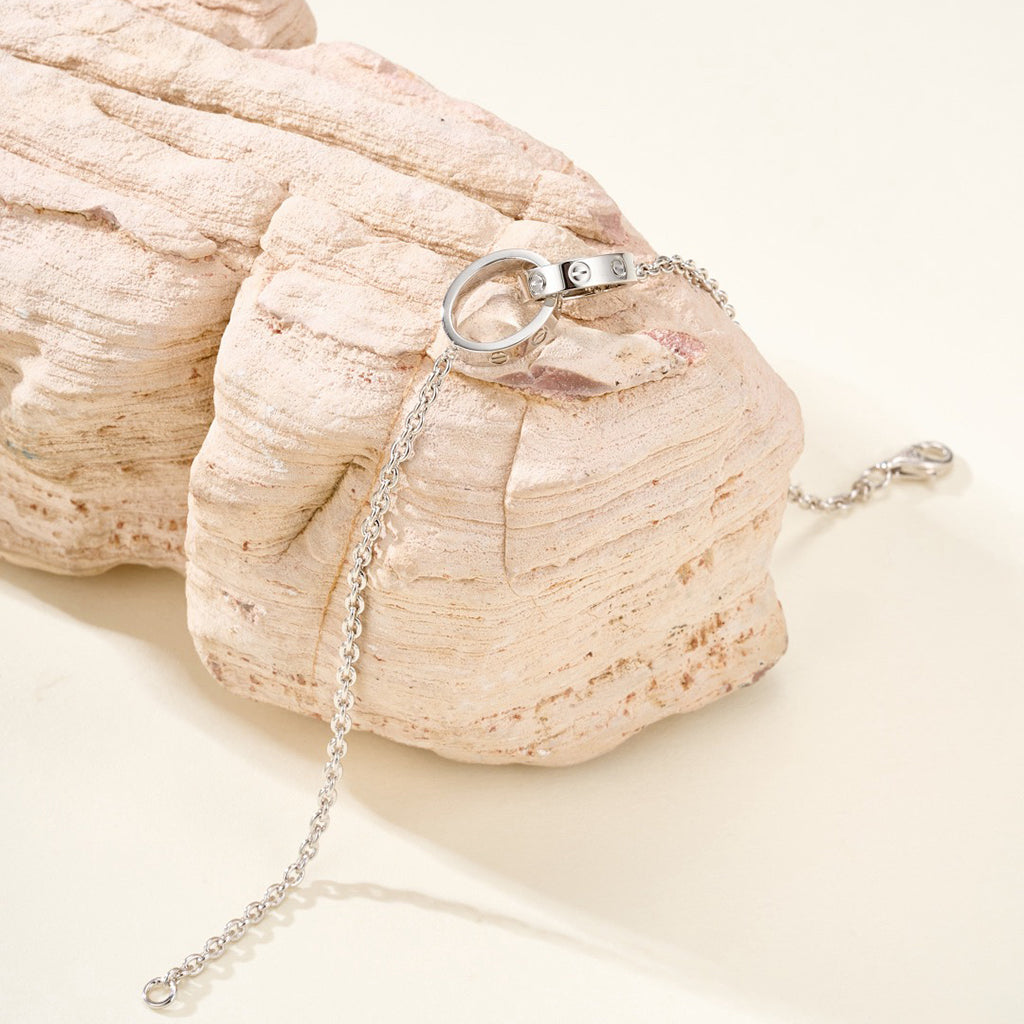 [LUXE JEWELRY] LOVE BRACELET DOUBLE RING