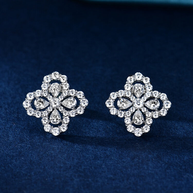 [LUXE JEWELRY]LOOP EARRINGS FULL MOTIF DIAMOND 16MM