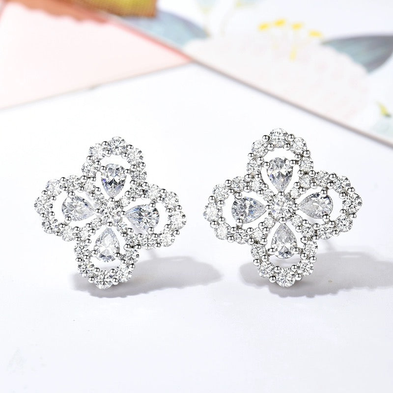 [LUXE JEWELRY]LOOP EARRINGS FULL MOTIF DIAMOND 16MM