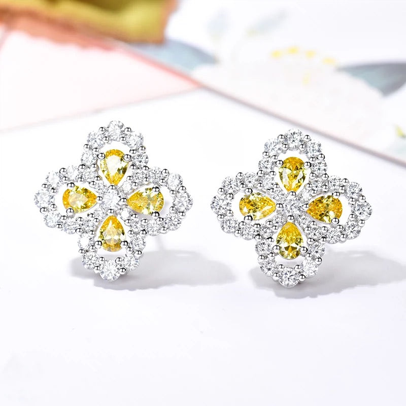 [LUXE JEWELRY]LOOP EARRINGS FULL MOTIF DIAMOND 16MM