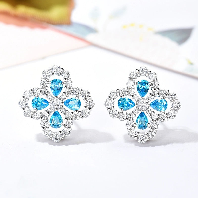 [LUXE JEWELRY]LOOP EARRINGS FULL MOTIF DIAMOND 16MM