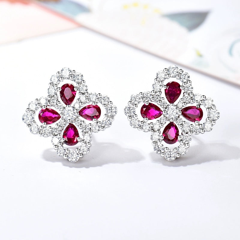 [LUXE JEWELRY]LOOP EARRINGS FULL MOTIF DIAMOND 16MM