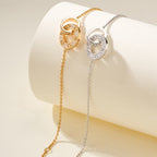 [LUXE JEWELRY] LOVE DOUBLE RING FULL DIAMOND BRACELET