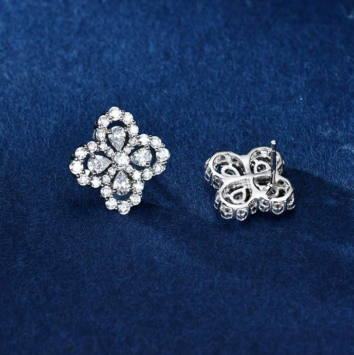 [LUXE JEWELRY]LOOP EARRINGS FULL MOTIF DIAMOND 16MM