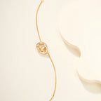 [LUXE JEWELRY] LOVE DOUBLE RING FULL DIAMOND BRACELET