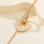 [LUXE JEWELRY] LOVE DOUBLE RING FULL DIAMOND BRACELET
