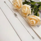 [LUXE JEWELRY] LOVE DOUBLE RING HALF DIAMOND BRACELET