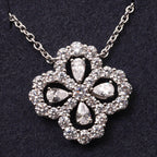 [LUXE JEWELRY]LOOP NECKLACE FULL MOTIF DIAMOND 16MM MULTIPLE COLORS