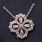 [LUXE JEWELRY]LOOP NECKLACE FULL MOTIF DIAMOND 16MM MULTIPLE COLORS