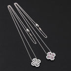 [LUXE JEWELRY]LOOP NECKLACE FULL MOTIF DIAMOND 16MM MULTIPLE COLORS