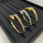 [LUXE JEWELRY] PANTHERE DOUBLE HEADED OPEN BRACELET