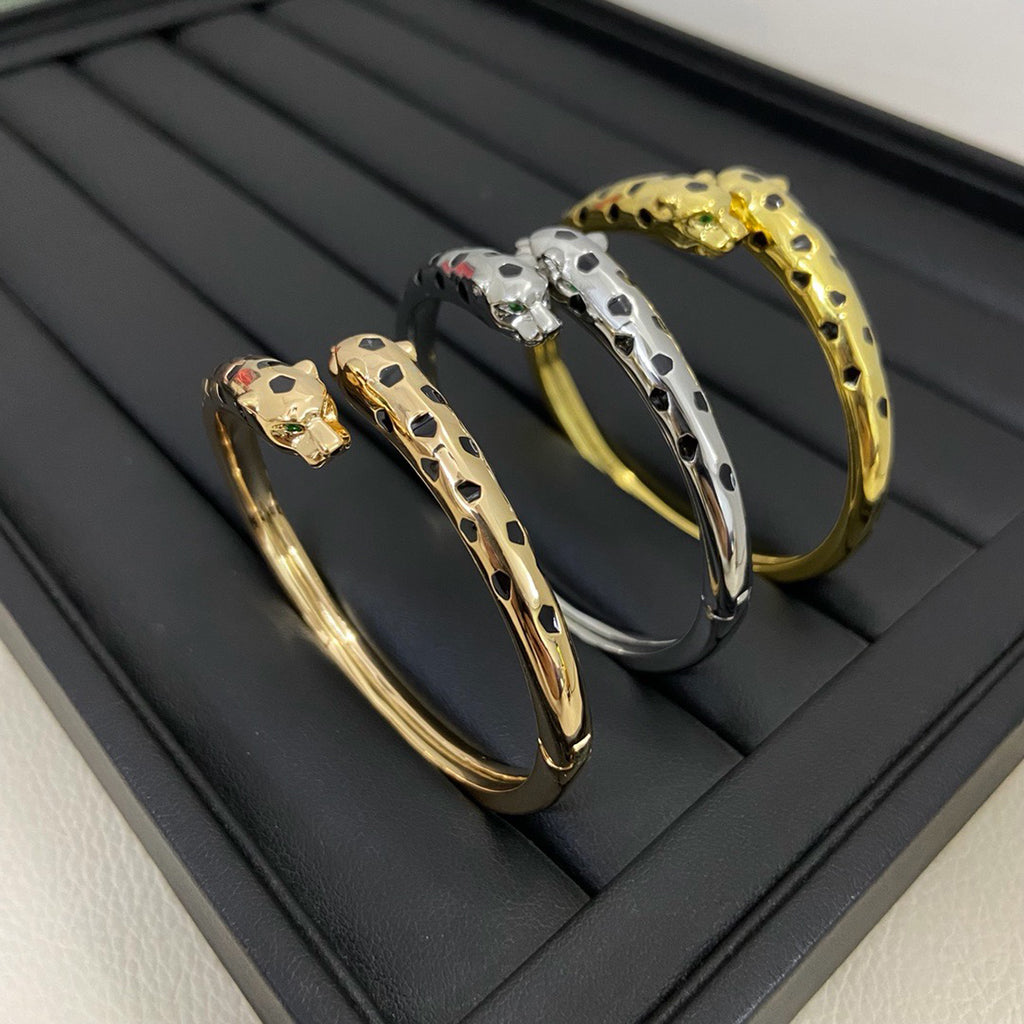 [LUXE JEWELRY] PANTHERE DOUBLE HEADED OPEN BRACELET