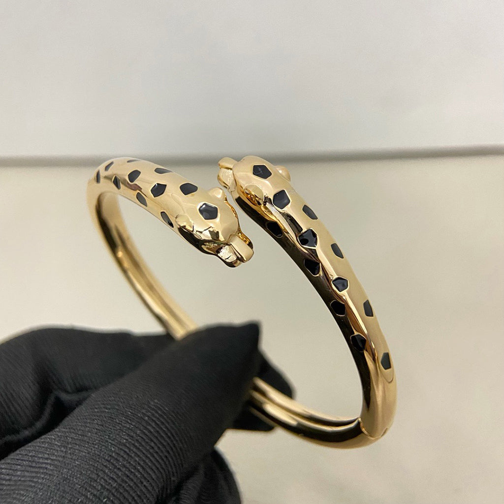 [LUXE JEWELRY] PANTHERE DOUBLE HEADED OPEN BRACELET
