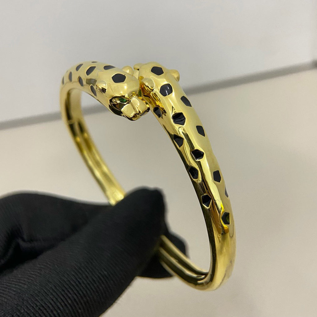 [LUXE JEWELRY] PANTHERE DOUBLE HEADED OPEN BRACELET
