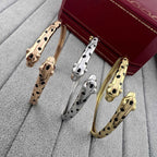 [LUXE JEWELRY] PANTHERE DOUBLE HEADED OPEN BRACELET
