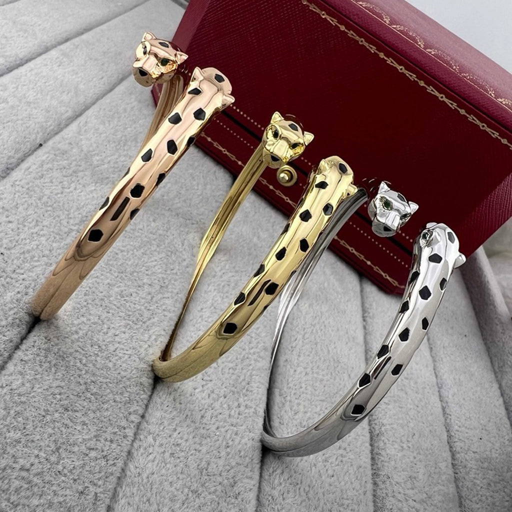 [LUXE JEWELRY] PANTHERE DOUBLE HEADED OPEN BRACELET
