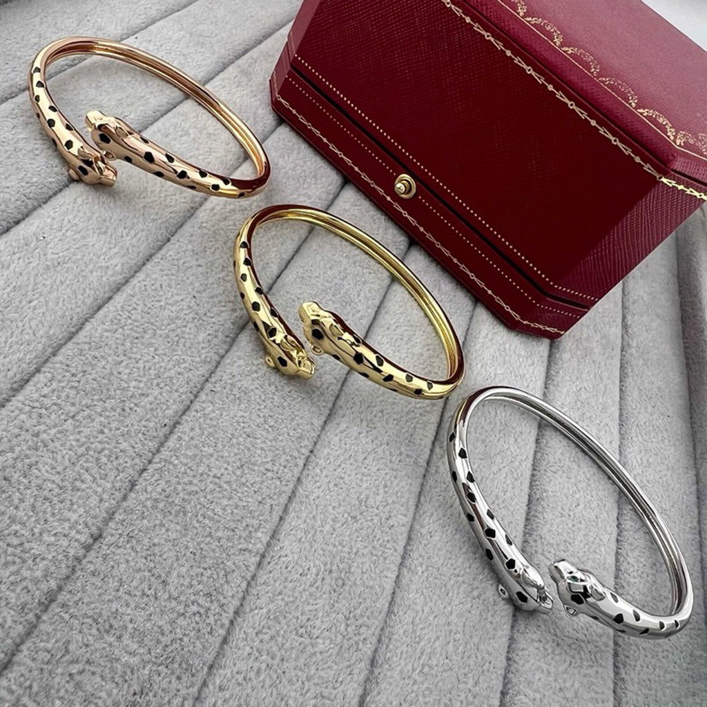 [LUXE JEWELRY] PANTHERE DOUBLE HEADED OPEN BRACELET