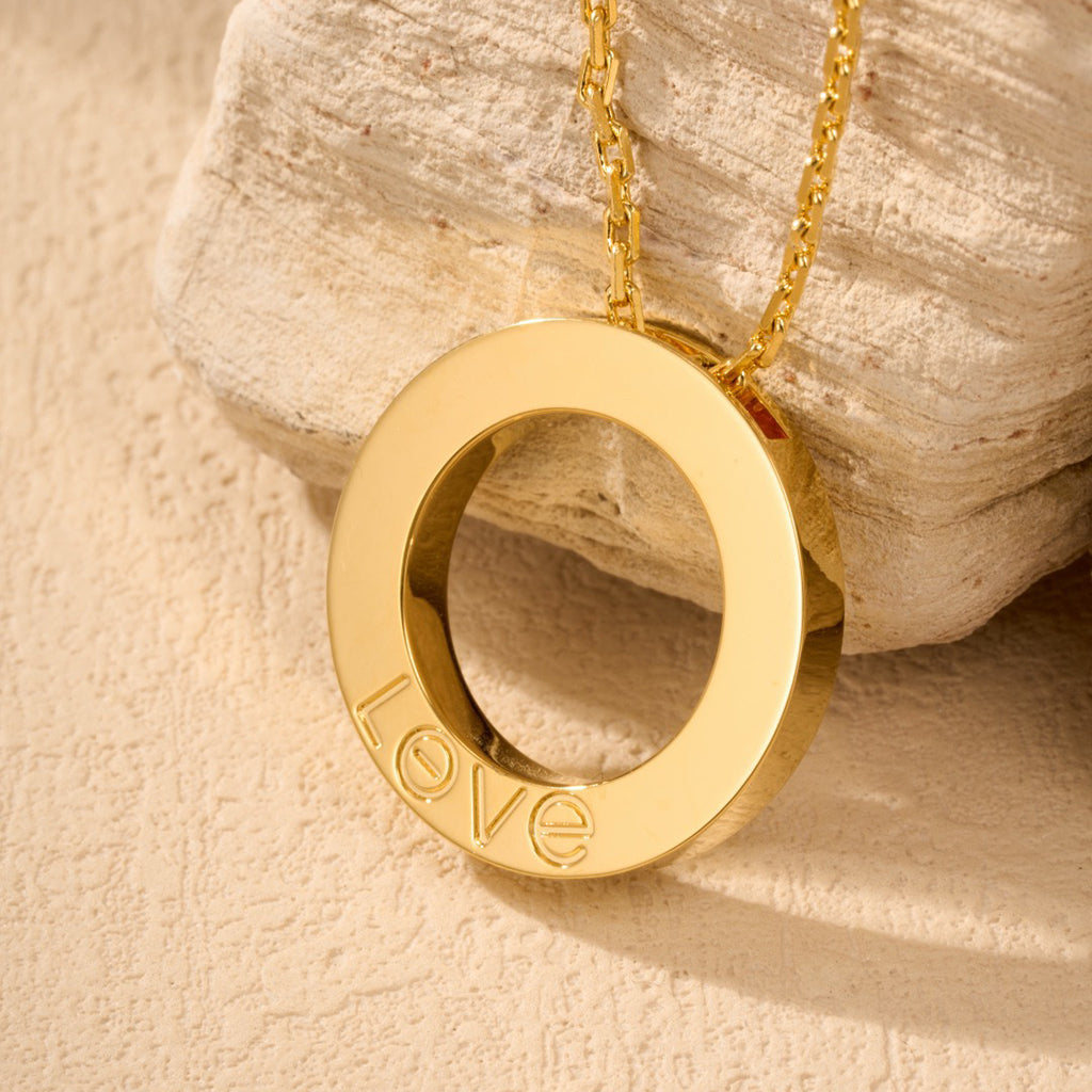 [LUXE JEWELRY] LOVE NECKLACE 16MM  FULL DIAMOND