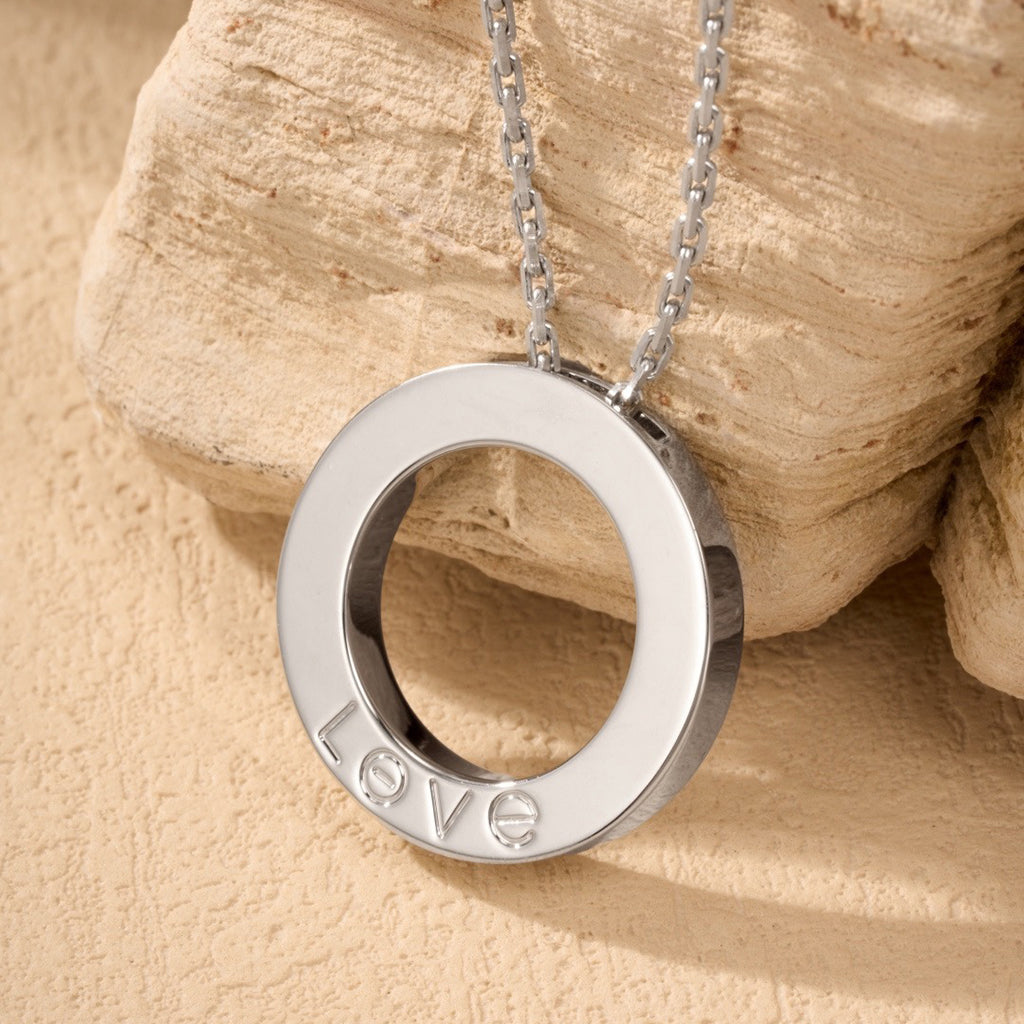 [LUXE JEWELRY] LOVE NECKLACE 16MM  FULL DIAMOND