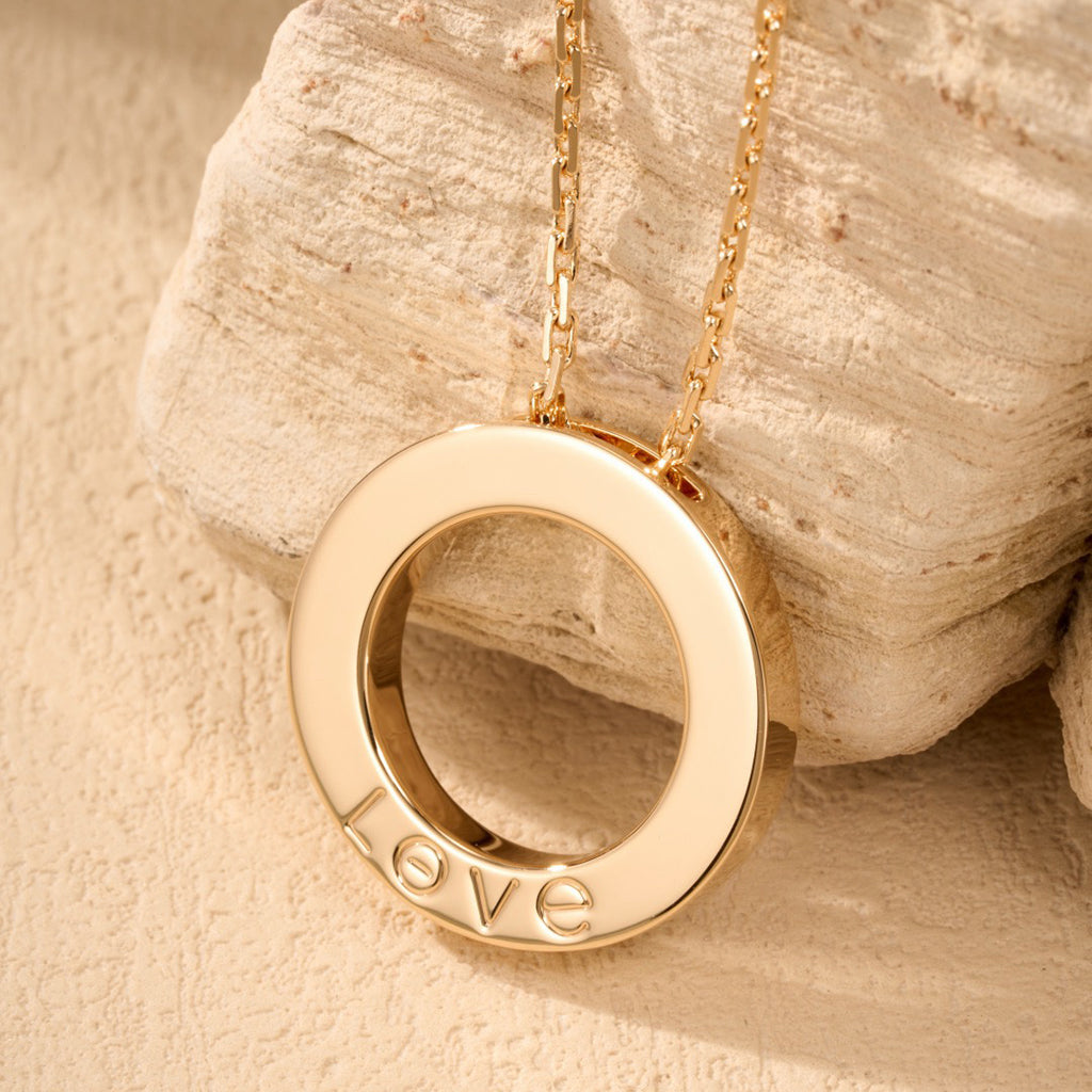 [LUXE JEWELRY] LOVE NECKLACE 16MM  FULL DIAMOND