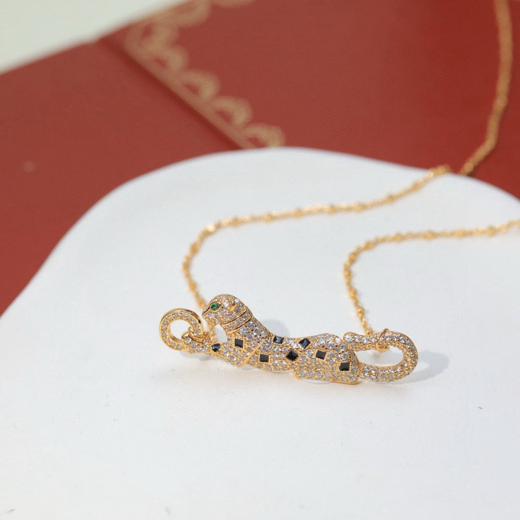 [LUXE JEWELRY] PANTHERE PAVED DIAMOND NECKLACE