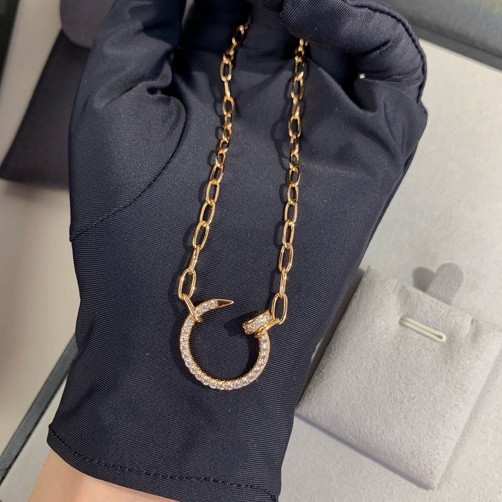 [LUXE JEWELRY] JUSTE NECKLACE FULL DIAMONDS