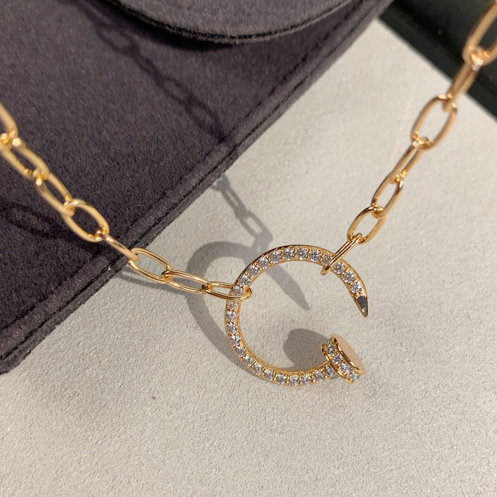 [LUXE JEWELRY] JUSTE NECKLACE FULL DIAMONDS