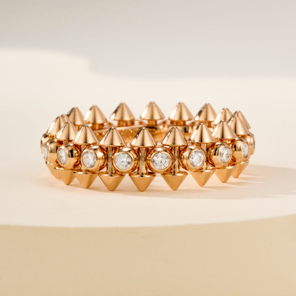 [LUXE JEWELRY] CLASH 6.8MM DIAMOND MEDIUM RING