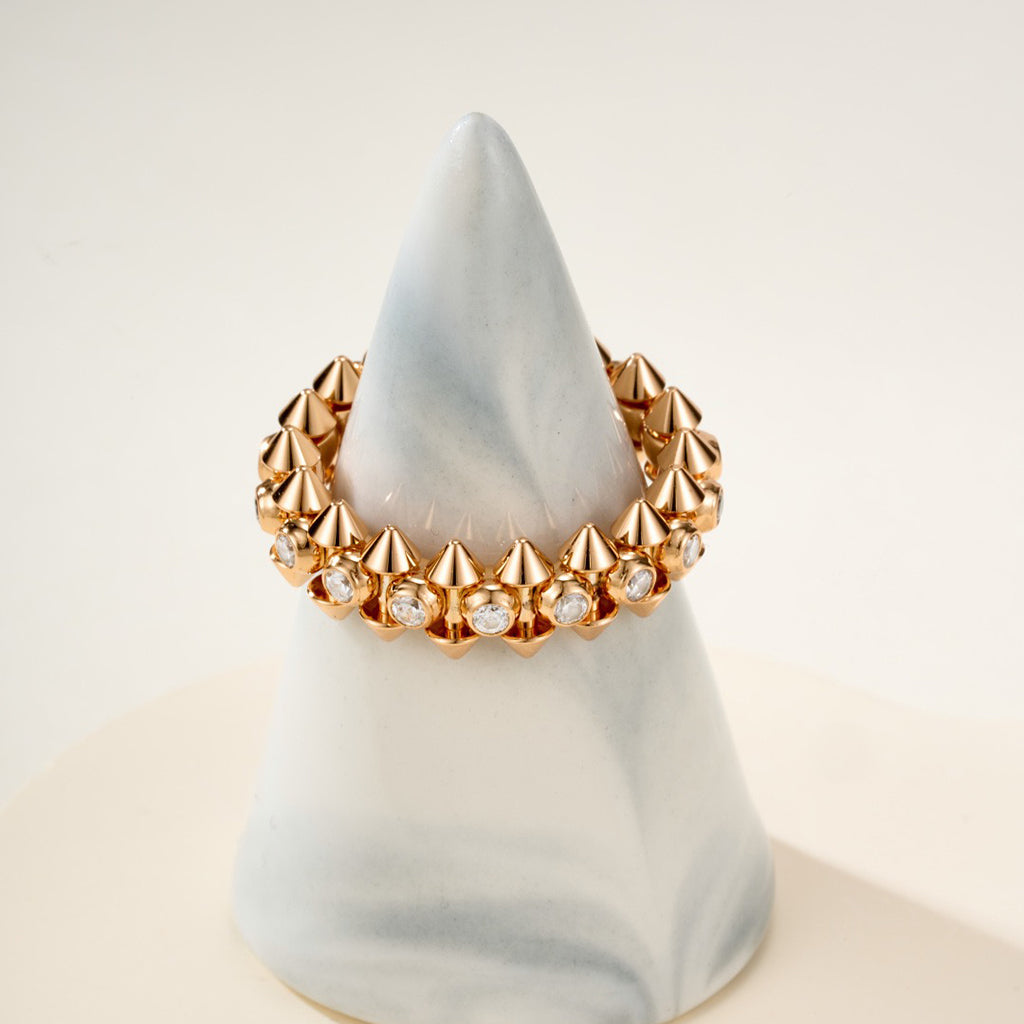 [LUXE JEWELRY] CLASH 6.8MM DIAMOND MEDIUM RING
