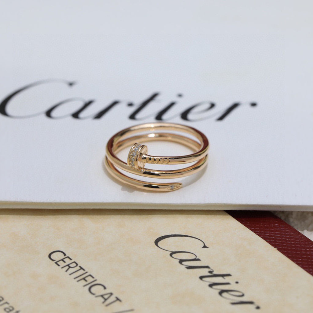 [LUXE JEWELRY] JUSTE RING 4.8MM HALF DIAMOND