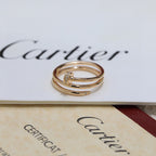 [LUXE JEWELRY] JUSTE RING 4.8MM HALF DIAMOND