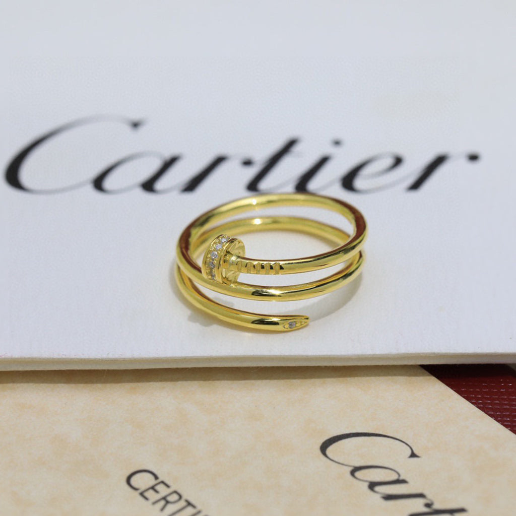 [LUXE JEWELRY] JUSTE RING 4.8MM HALF DIAMOND