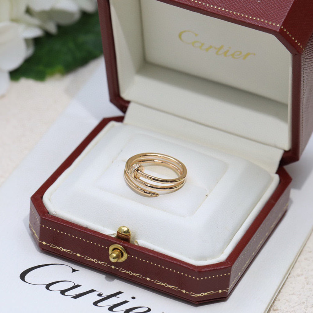 [LUXE JEWELRY] JUSTE RING 4.8MM HALF DIAMOND