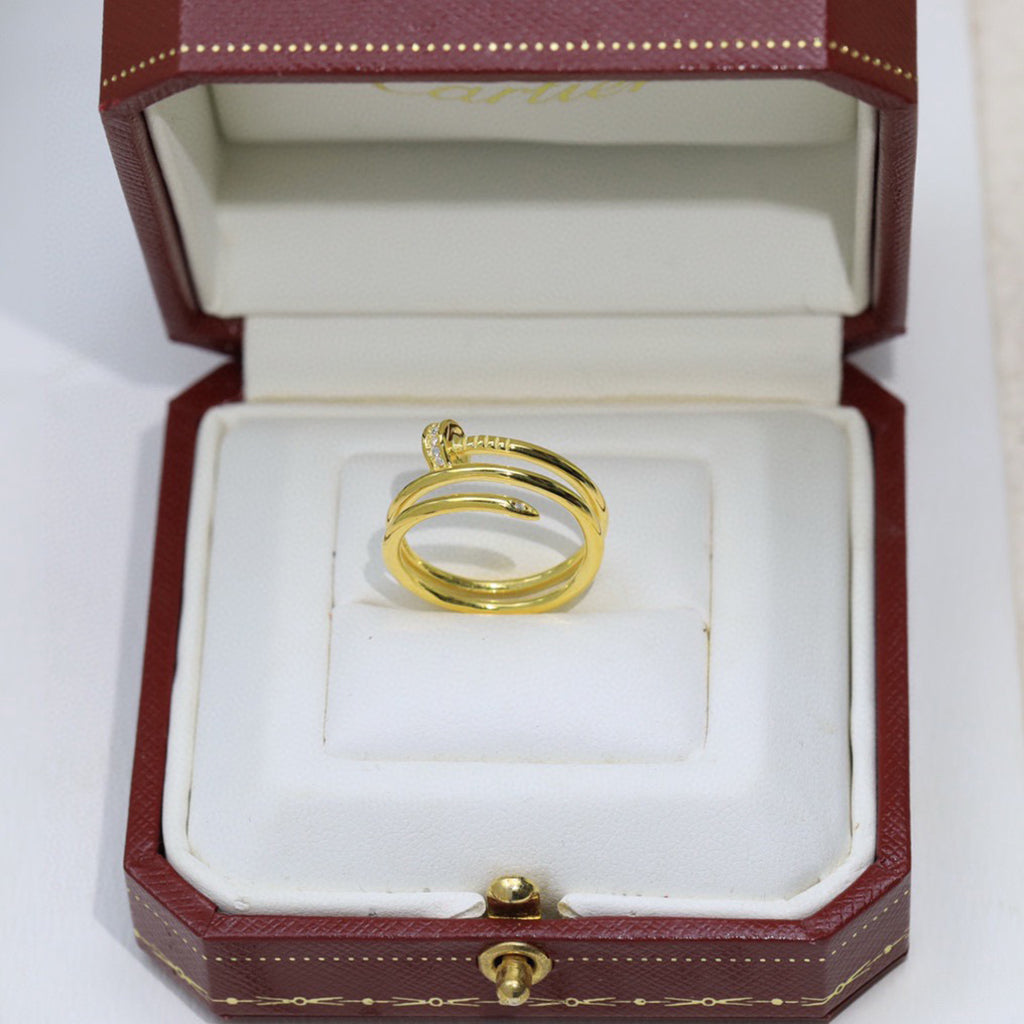 [LUXE JEWELRY] JUSTE RING 4.8MM HALF DIAMOND
