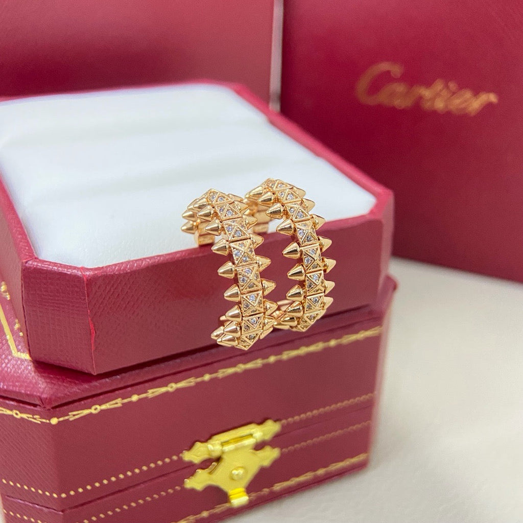 [LUXE JEWELRY] CLASH 6.4MM FULL DIAMOND SMALL EARRINGS