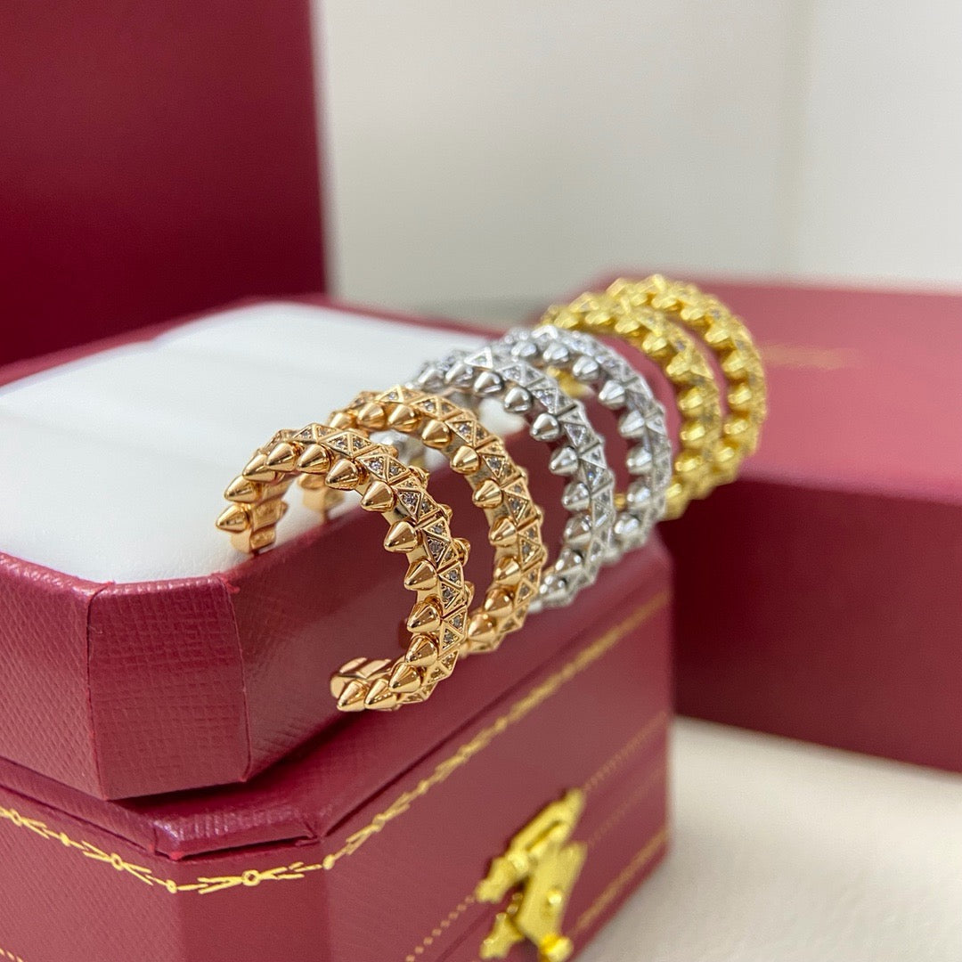 [LUXE JEWELRY] CLASH 6.4MM FULL DIAMOND SMALL EARRINGS