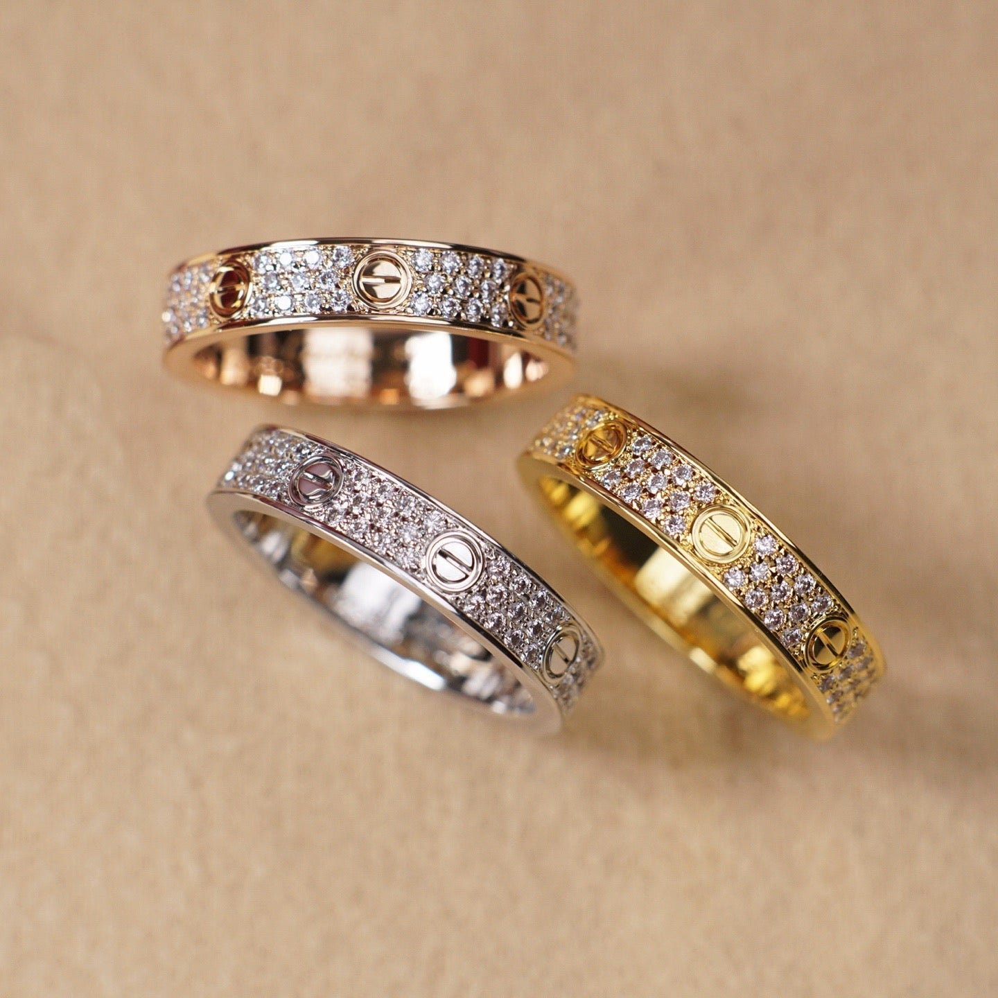 [LUXE JEWELRY] LOVE RING 4.0MM DIAMOND PAVED