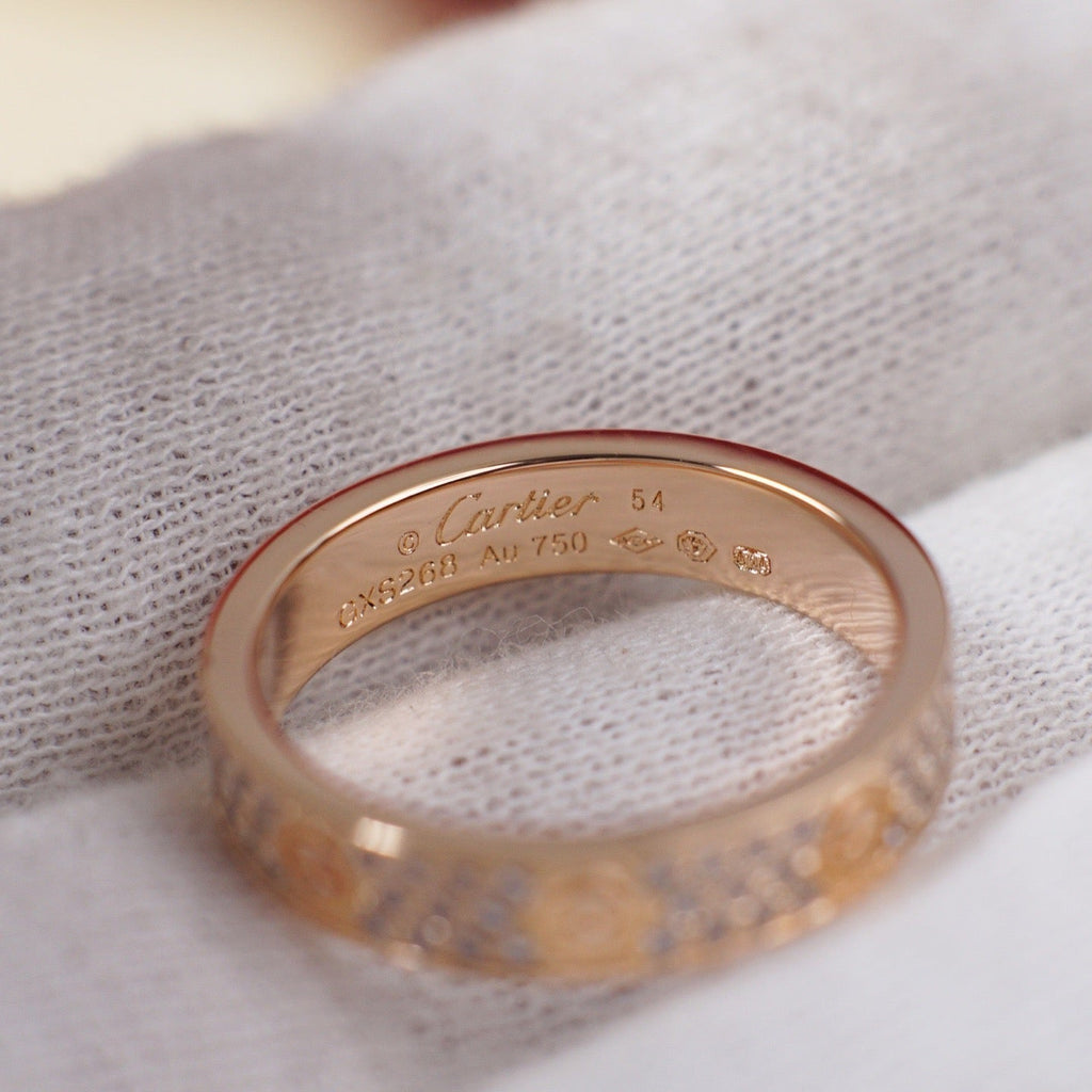 [LUXE JEWELRY] LOVE RING 4.0MM DIAMOND PAVED