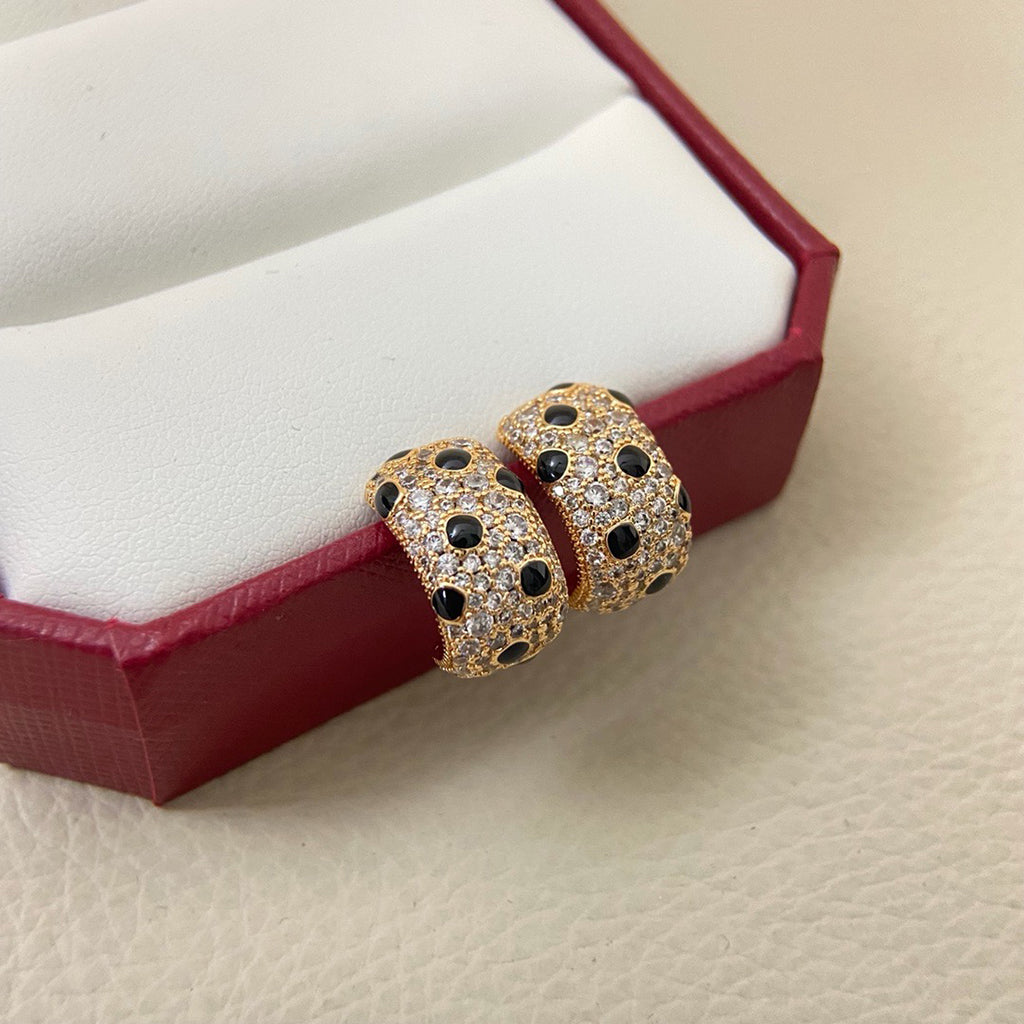 [LUXE JEWELRY] PANTHERE MINI FULL DIAMOND EARRINGS