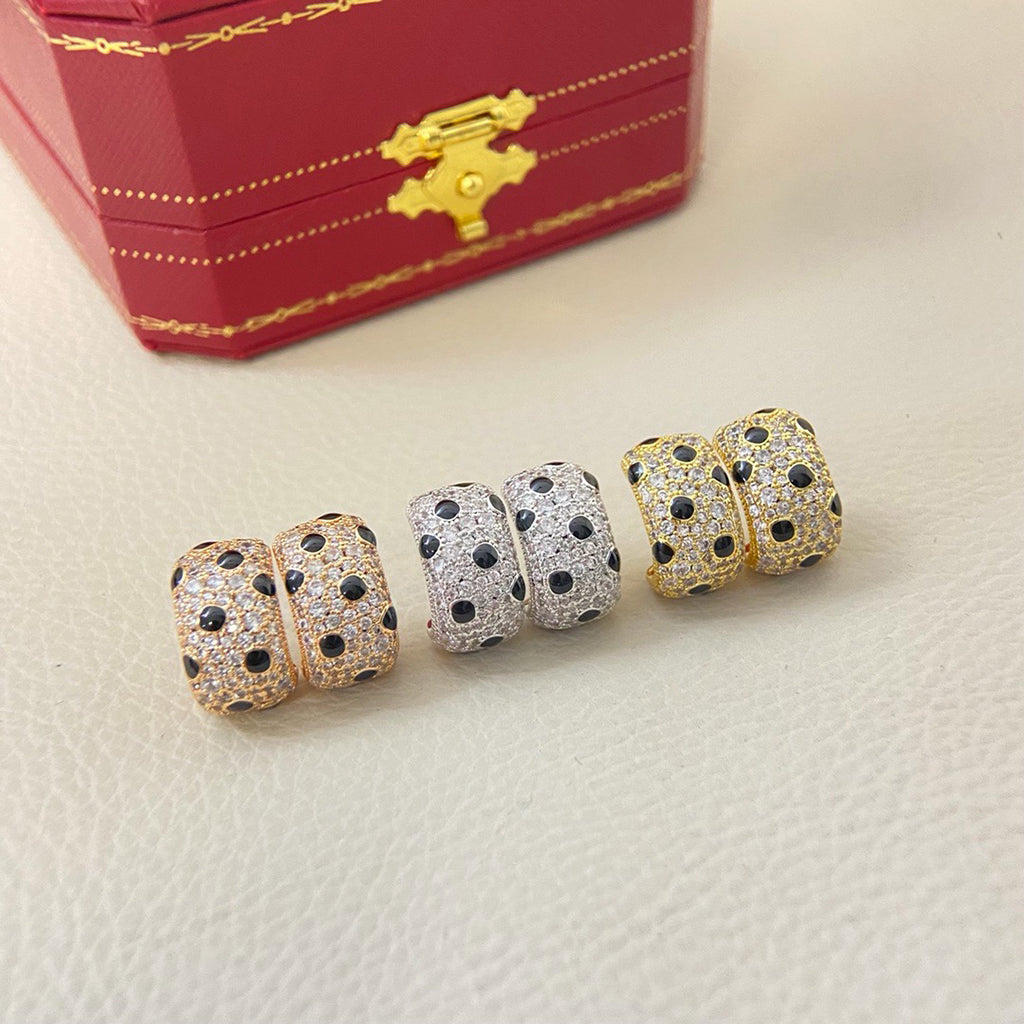 [LUXE JEWELRY] PANTHERE MINI FULL DIAMOND EARRINGS