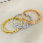 [LUXE JEWELRY] ETINCELLE HALF-PAVED DIAMOND BRACELET