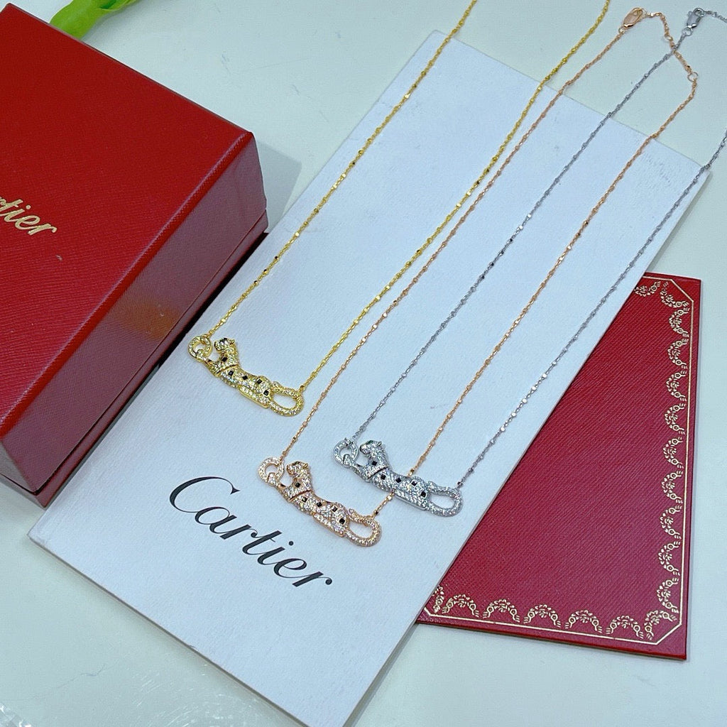 [LUXE JEWELRY] PANTHERE PAVED DIAMOND NECKLACE