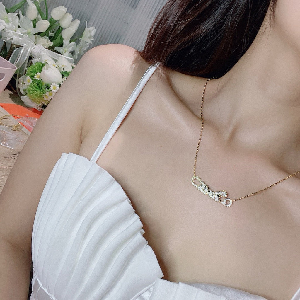[LUXE JEWELRY] PANTHERE PAVED DIAMOND NECKLACE