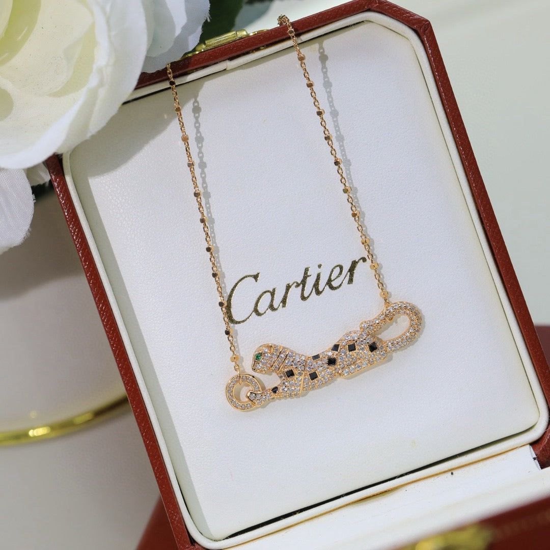[LUXE JEWELRY] PANTHERE PAVED DIAMOND NECKLACE