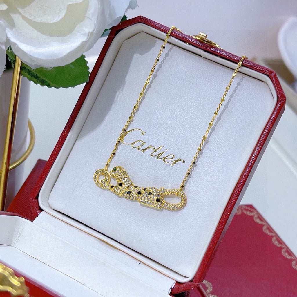 [LUXE JEWELRY] PANTHERE PAVED DIAMOND NECKLACE