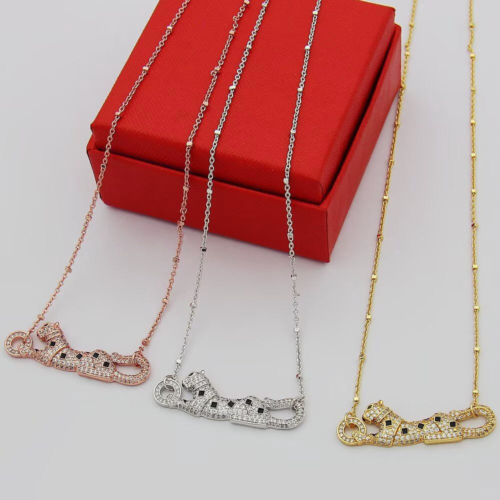 [LUXE JEWELRY] PANTHERE PAVED DIAMOND NECKLACE