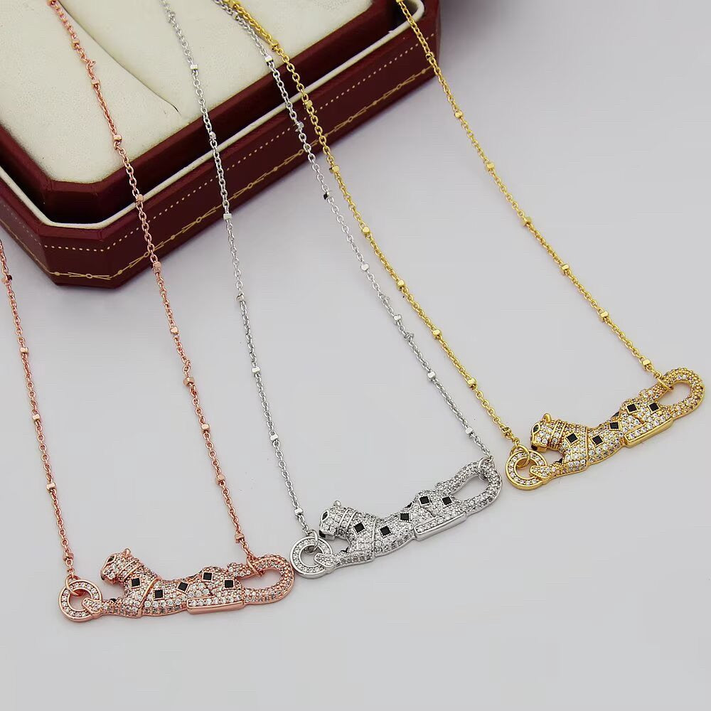 [LUXE JEWELRY] PANTHERE PAVED DIAMOND NECKLACE