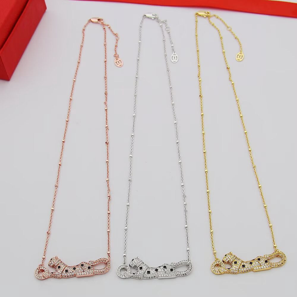 [LUXE JEWELRY] PANTHERE PAVED DIAMOND NECKLACE