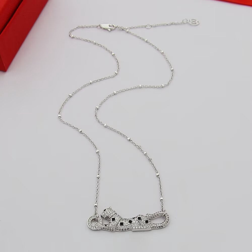 [LUXE JEWELRY] PANTHERE PAVED DIAMOND NECKLACE